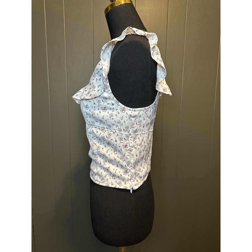 Free People Stay With‎ You Floral Cropped Tank Top Size Small S - Picture 7 of 9